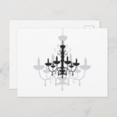 Crystal Chandelier Black Gothic und Shadow Postkarte (Vorne/Hinten)