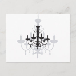 Crystal Chandelier Black Gothic und Shadow Postkarte