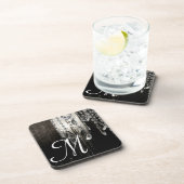 Crystal Chandelier Chic Gla Monogram Drink Unterse Getränkeuntersetzer (Rechte Seite)