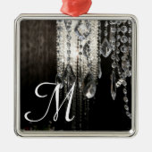 Crystal Chandelier Chic Monogram Initial Ornament (Vorne)