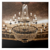 Crystal Chandelier Dazzle Glitz Glam Display Tile Fliese (Vorderseite)