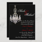 Crystal Chandelier - Einladungen (Vorne/Hinten)