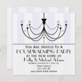 Crystal Chandelier Housewarming Party Einladung (Vorne/Hinten)