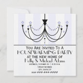 Crystal Chandelier Housewarming Party Einladung (Vorderseite)