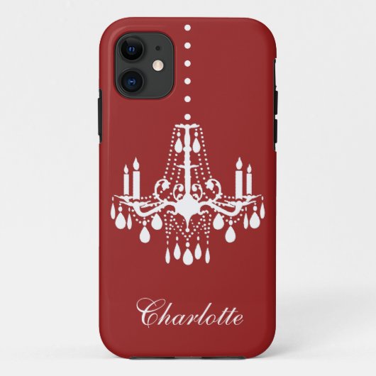 Crystal Chandelier iPhone 5 Case-Mate (rot) Hülle (Rückseite)