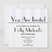 Crystal Chandelier Party Einladung (Rückseite)