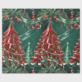 Crystal Christmas Scene Wrapping Paper Geschenkpapier