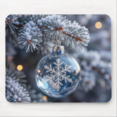 Crystal Christmas Snowflake Ornament Mousepad (Vorne)