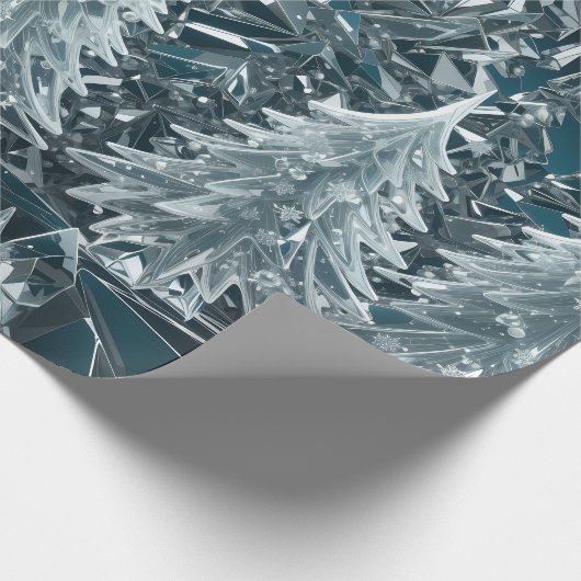 Crystal Christmas Tree Wrapping Paper Geschenkpapier (Ecke)