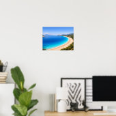 Crystal Clear Blue Ocean Bay Poster - Mediterranea (Heimbüro)