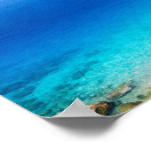 Crystal Clear Blue Ocean Bay Poster - Mediterranea (Ecke)
