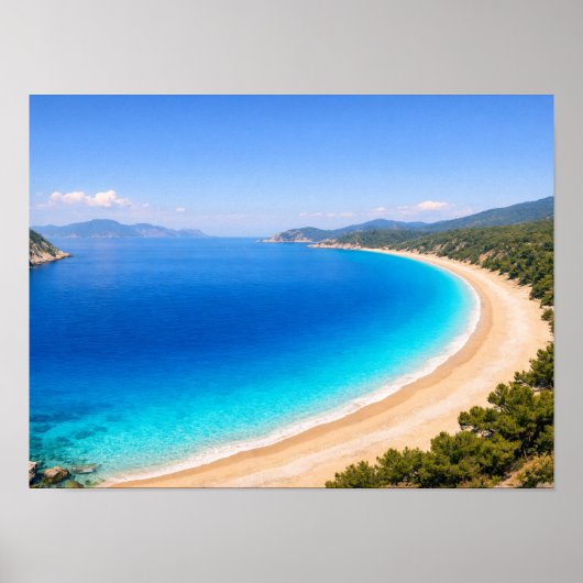 Crystal Clear Blue Ocean Bay Poster - Mediterranea (Vorne)