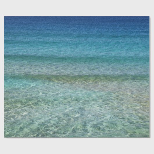 Crystal Clear Blue Ocean Water Gift Wrap Geschenkpapier (Flach)