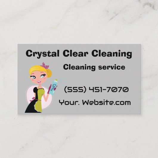 Crystal clear cleaning visitenkarte (Vorderseite)