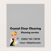 Crystal clear cleaning visitenkarten (Außenseite Aufgefaltet)