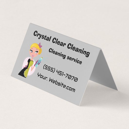 Crystal clear cleaning visitenkarten (Vorderseite)