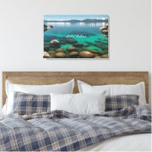 Crystal Clear Lake Tahoe Landschaftsbild Kunst, Di Leinwanddruck (Insitu (Schlafzimmer))