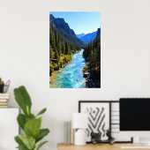 Crystal Clear Mountain River Poster (Heimbüro)