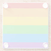 Crystal Clear Pride: Regenbogenflagge Glasuntersetzer (Rückseite)