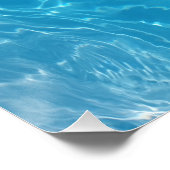 Crystal Clear Sky Blue Pool Water Poster (Ecke)