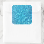 Crystal Clear Sky Blue Pool Water Quadratischer Aufkleber (Tasche)