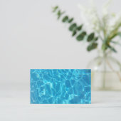 Crystal Clear Sky Blue Pool Water Visitenkarte (Stehend Vorderseite)