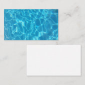 Crystal Clear Sky Blue Pool Water Visitenkarte (Vorne/Hinten)