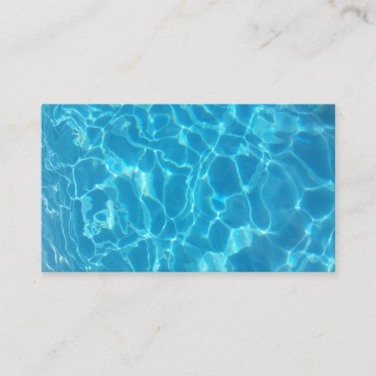 Crystal Clear Sky Blue Pool Water Visitenkarte (Vorderseite)