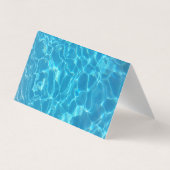 Crystal Clear Sky Blue Pool Water Visitenkarten (Rückseite)