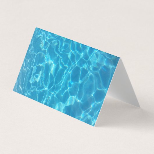 Crystal Clear Sky Blue Pool Water Visitenkarten (Vorderseite)