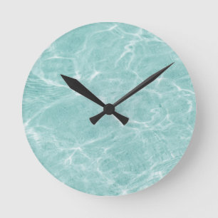 Crystal Clear Soft Turquoise Ocean Dream #2 #wall Runde Wanduhr