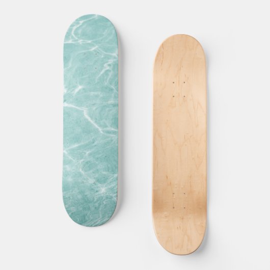 Crystal Clear Soft Turquoise Ocean Dream #2 #wall Skateboard (Vorderseite)