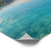 Crystal Clear Turquoise Sea Bay Mediterranean Poster (Ecke)