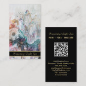 *~* Crystal Cluster AP90 Künstlerischer Tropfen QR Visitenkarte (Vorne/Hinten)