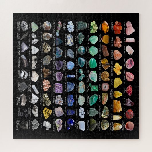Crystal Collection Rainbow Rocks Geology Square Puzzle (Horizontal)