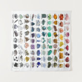 Crystal Collection Rainbow Rocks Square Tapestes Wandteppich (Vorderseite (Horizontal))