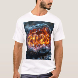 Crystal Core 2026 – Feurige Ziffern im Geode-Glanz T-Shirt
