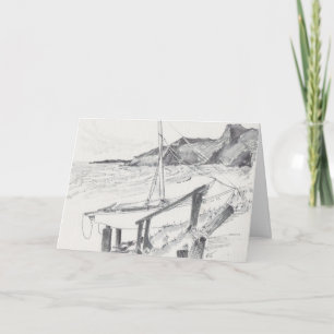"Crystal Cove/CA" Sketch Grußkarte Feiertagskarte