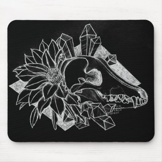 Crystal Coyote Invertiert  Mousepad (Vorne)