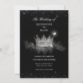 Crystal Crown Queen Flat Save the Date Card (Vorderseite)