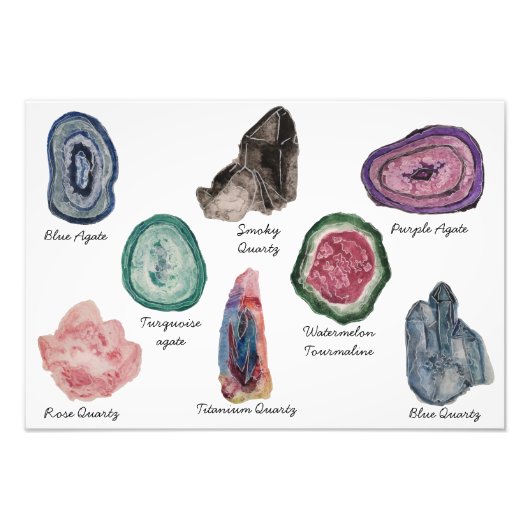 Crystal-Diagramm für Wasserfarben Fotodruck (Vorne)