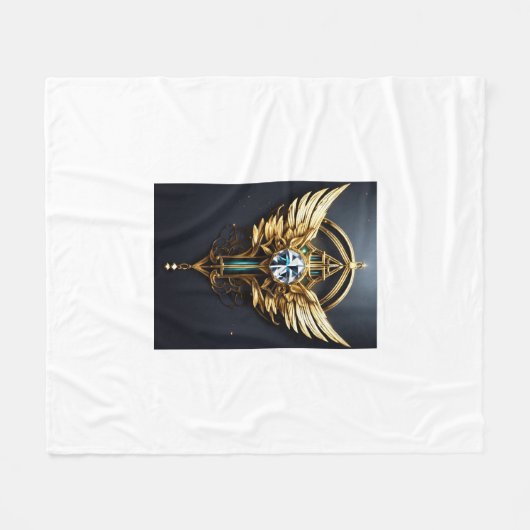 Crystal Diamond Eagle Fleecedecke (Vorderseite (Horizontal))