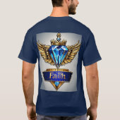 Crystal Diamond Faith T - Shirt - Funkelender Glau (Rückseite)