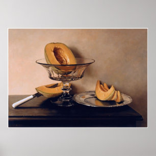 Crystal Dish mit Melons von Mauro David Poster