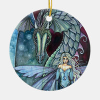 Crystal Dragon Ornament by Molly Harrison