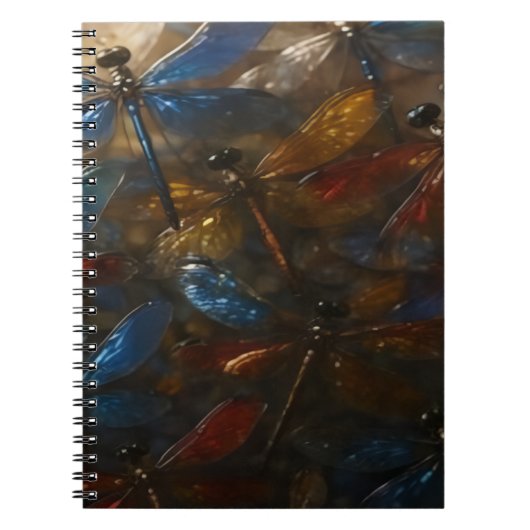 Crystal Dragonflies Notebook Notizblock (Vorderseite)