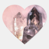 Crystal Dreams Herz-Aufkleber (Vorderseite)