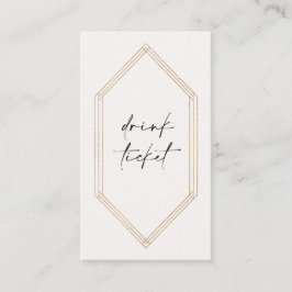 Crystal Drink Ticket Bar Token Wedding Card C100