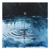 Crystal Drop: Ein Wasserfarbenschlag Fotodruck (Vorne)