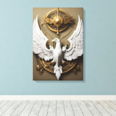 Crystal Eagle Canvas Art – Fierce Wild Spirit Wall Leinwanddruck (Insitu (Holzboden))